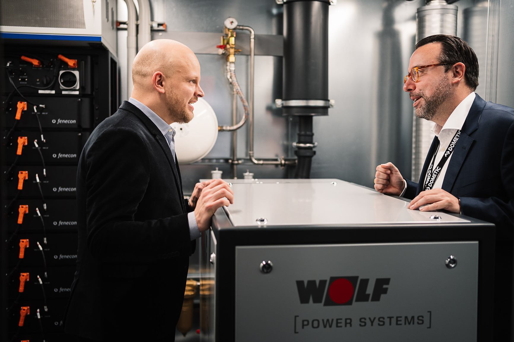Vortragender Mann Maschine Industrie Event